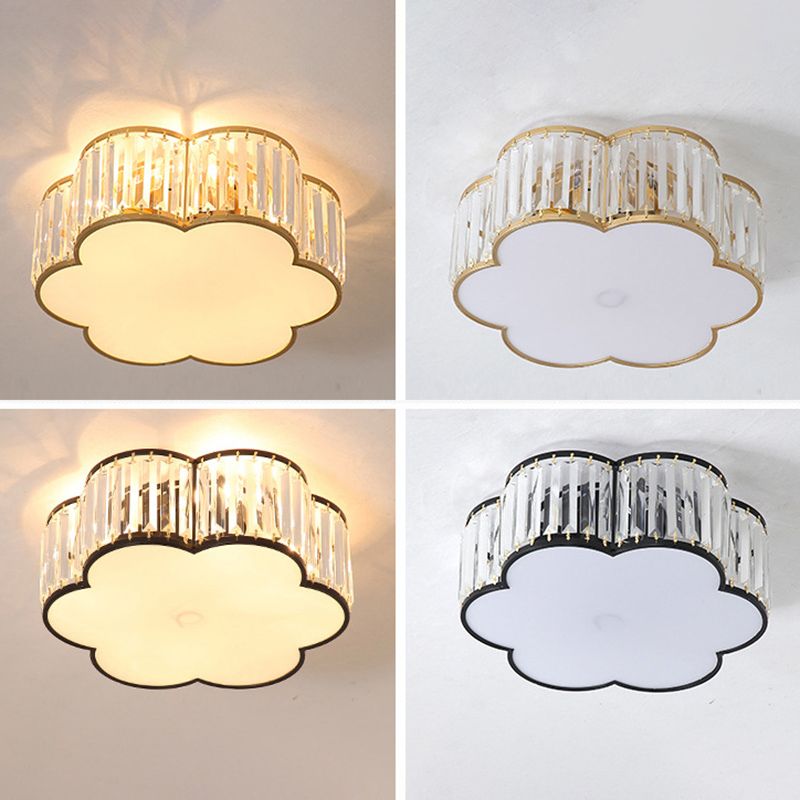 Modern Home Decor 5 Head E27 Flush Crystal Ceiling Lights for Sitting Room