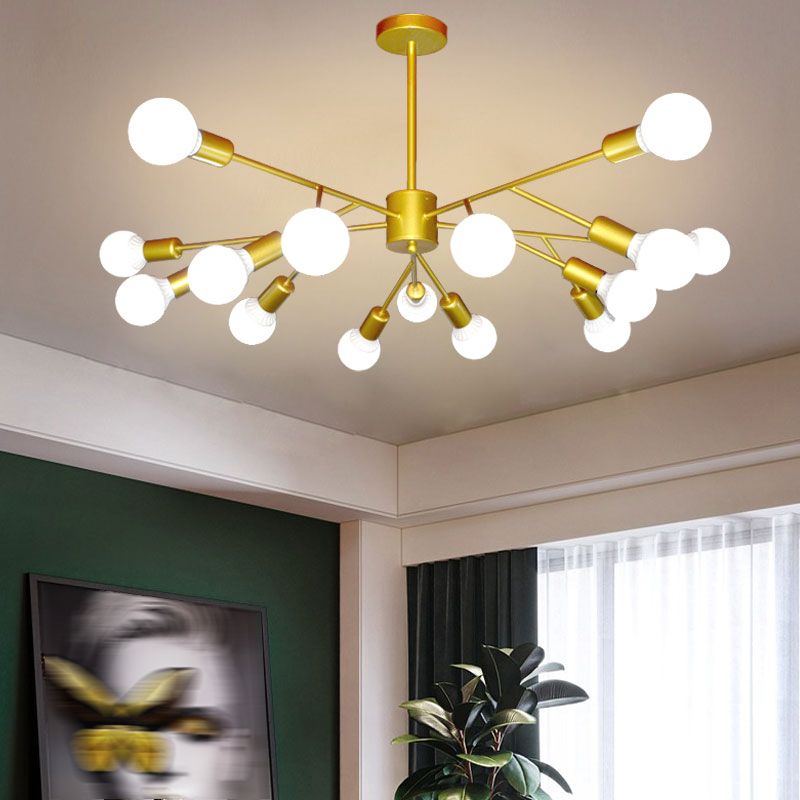 Zeitgenössische radiale Form Kronleuchter Lichter Metall Kronleuchter Beleuchtung
