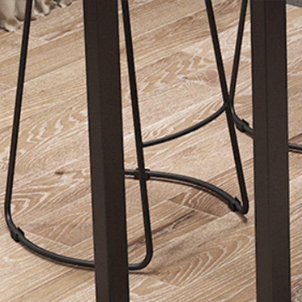 Modern 1/4/5 Pieces Bar Table Set Rectangle Wood Counter Table with High Stools for Cafe