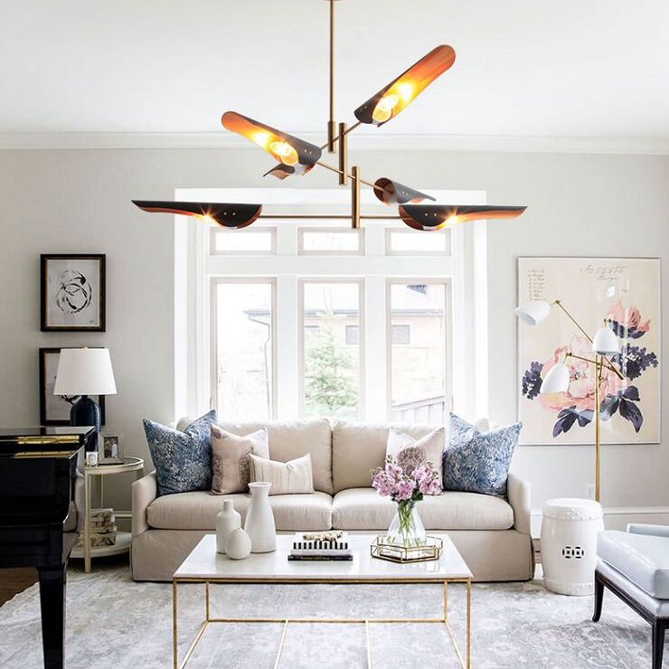 Shaded Living Room Ceiling Pendant Light Metal Simplicity Pendant Lighting Fixture