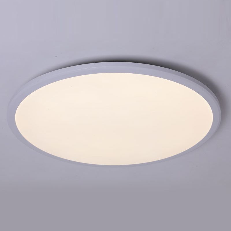 Plafonnier LED de forme ronde acrylique moderne 1 lumière encastré pour salon salle de bain