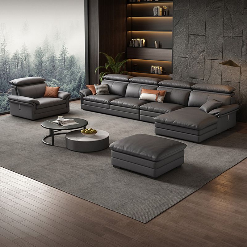 Pillow Top Arm Sectional Sofa Industrial 37.79" Tall Sectional