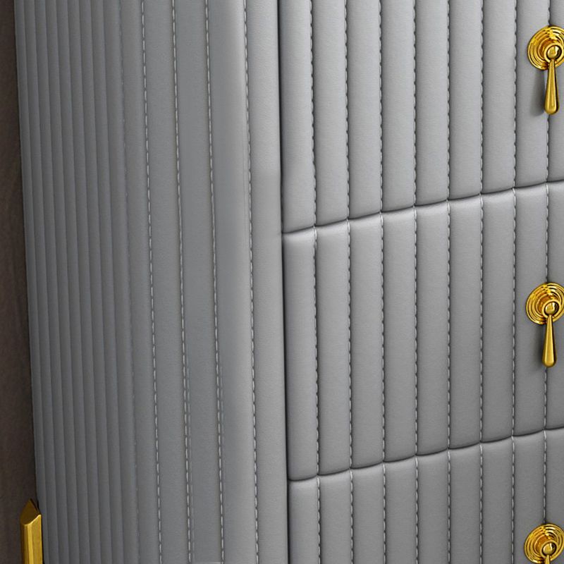 Classic Glam Vertical Lingerie Chest Stone Storage Chest with Drawers for Bedroom