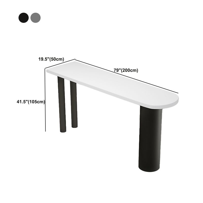 Specialty Bar Dining Table Solid Wood Bar Height Pub Table with Metal Legs