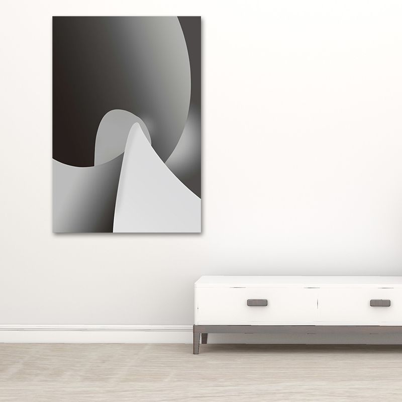 Minimalistisch abstract schilderij canvas getextureerde lichtkleurige muurkunst voor gang