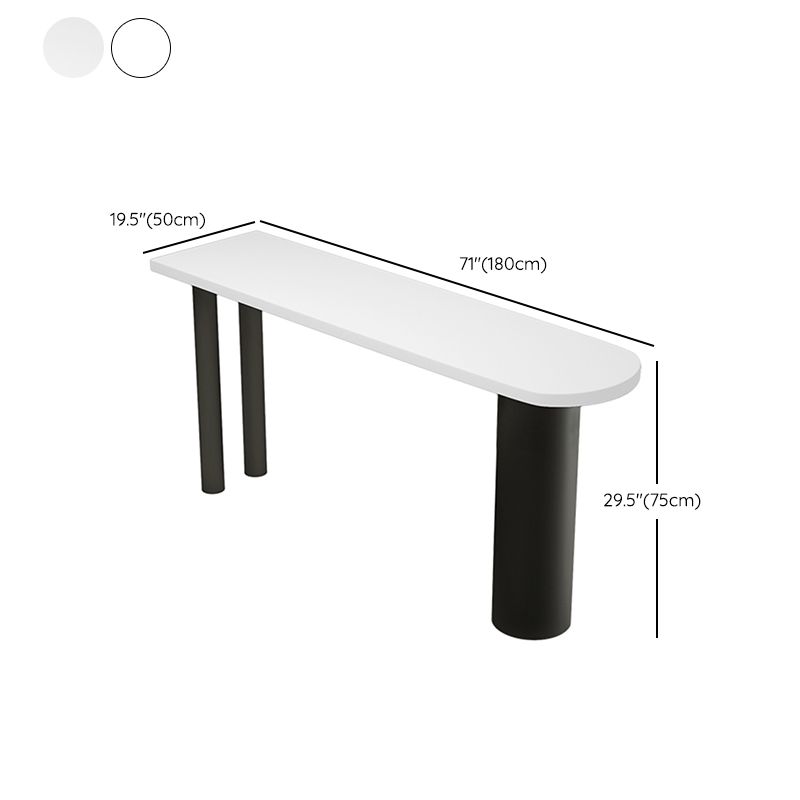 Contemporary White Bar Table Set 1/3/5 Pcs Stone Top Bar Table and Leather Stools