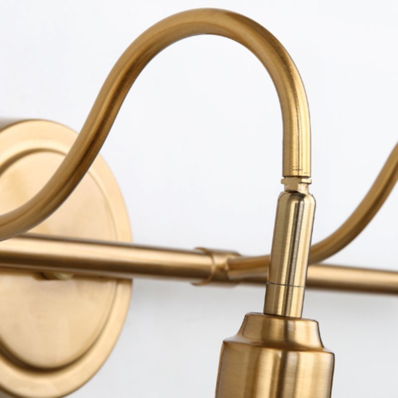 Application murale de style postmoderne Gold Multi Blub Metal Mur Murd Mall pour salle de bain