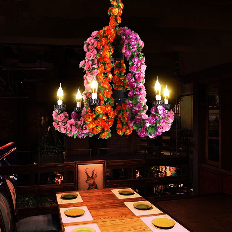 6 têtes kit d'éclairage suspendu en métal