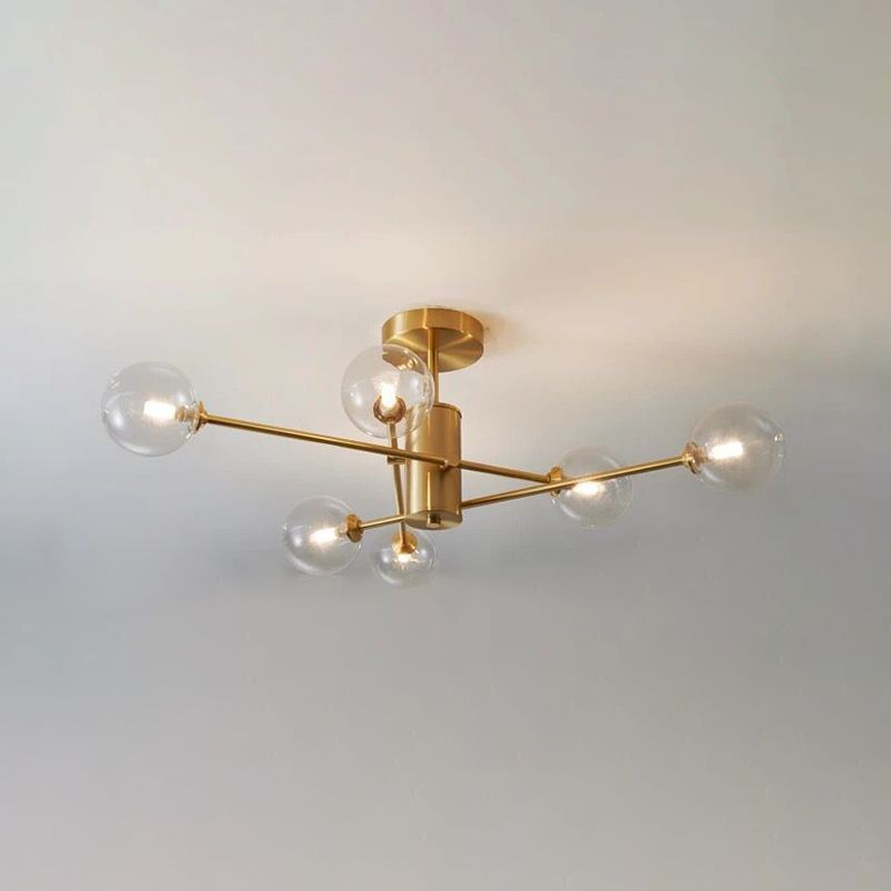 Moderne lampade da incasso Lampada da incasso in vetro globo in oro per soggiorno