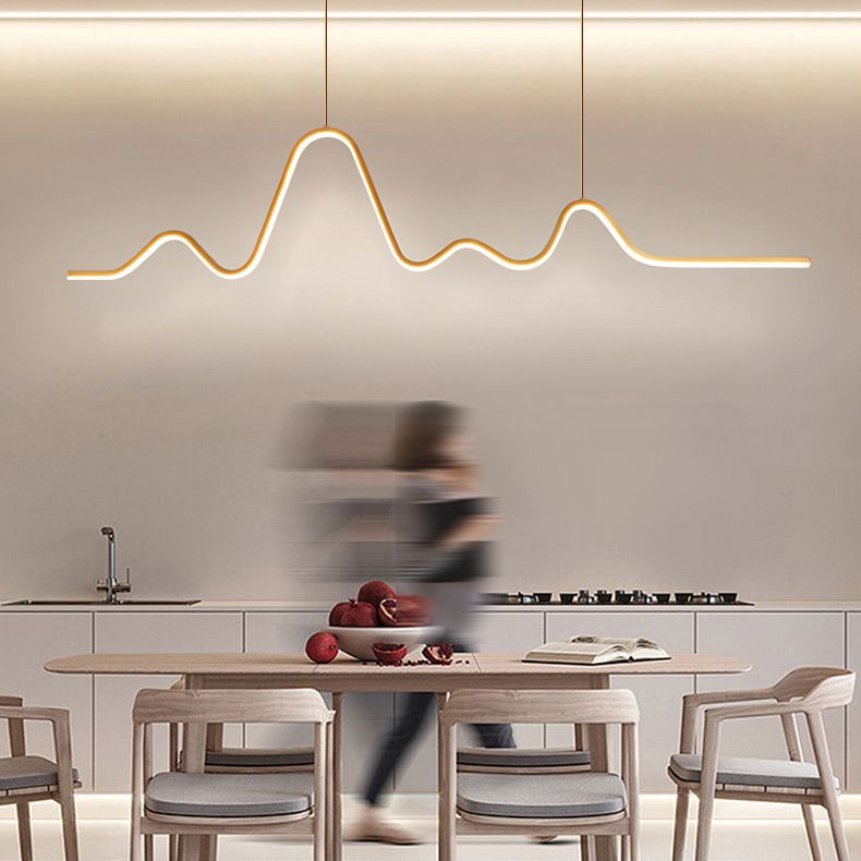 Nordic Minimalist Island Light Modern LED Pendant Lamp Fixture for Dining Room