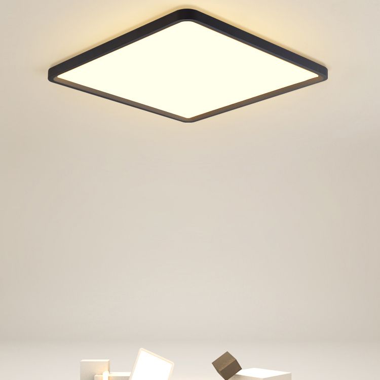 Lámparas de techo LED negras con montaje empotrado y simplicidad moderna para sala de estar