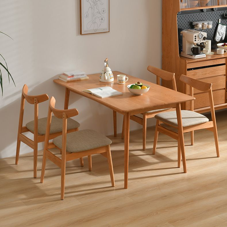 Modern 1/3/4/5 Pieces Dining Room Set Solid Wood Dining Table and Chairs