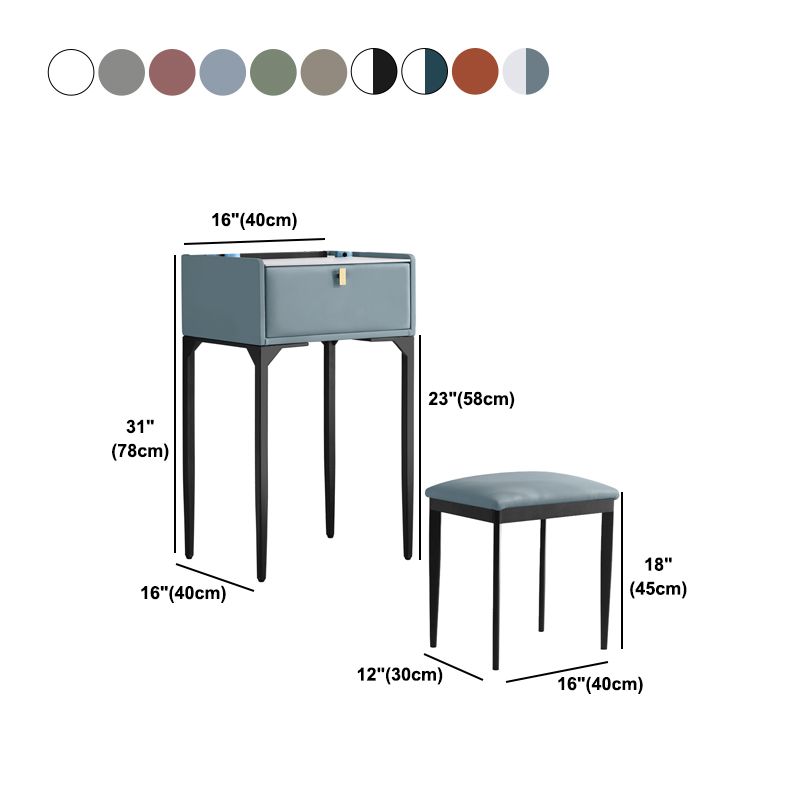 Pine Bedroom Contemporary Storage Box 1 Drawers Wood Vanity Table