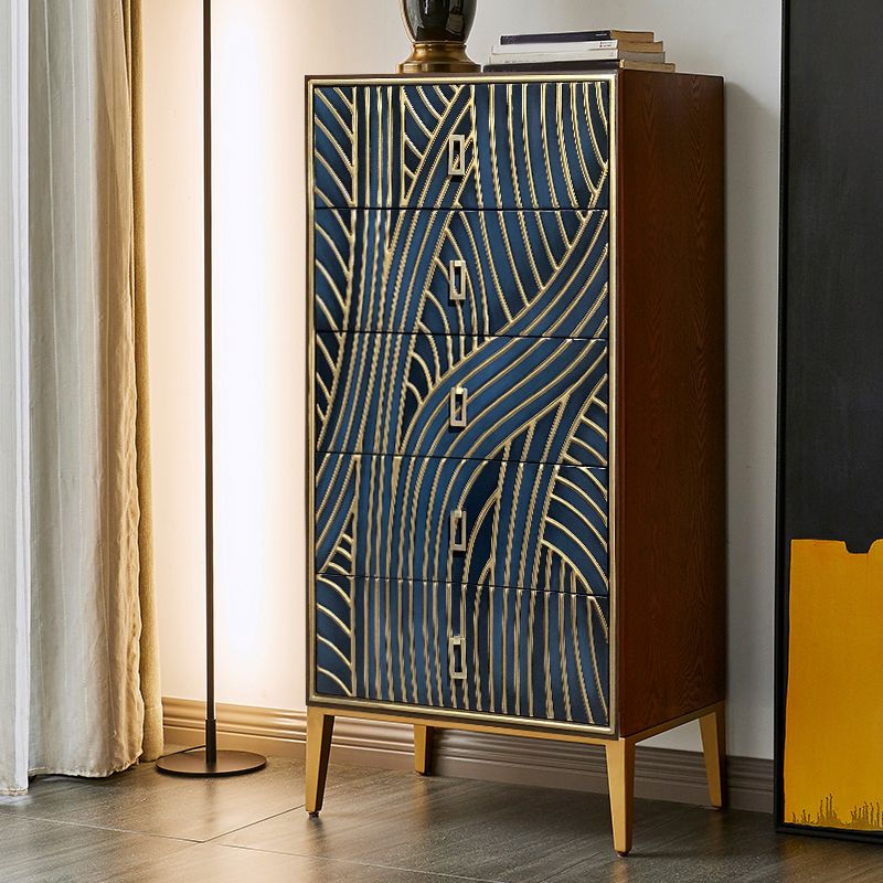 15.6-inch Width Glam Storage Chest Dresser Solid Wood Dresser