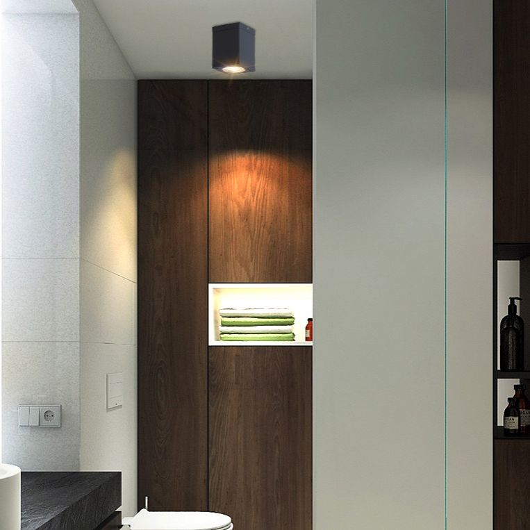 1-Light Flush Mount Einbauleuchte Traditionelle Quadratische Einbaulampe mit Acryl-Schatten