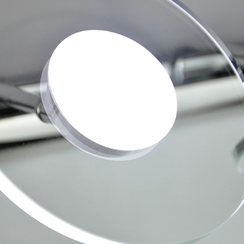 Modern Style Round LED Wall Lamps Clear Crystal Multi-Light Mirror Wall Lighting Ideas