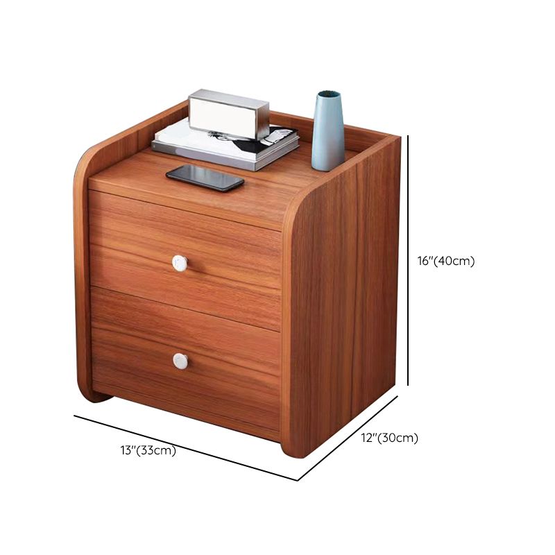 Contemporary Night Table Storage Accent Table Nightstand with 2/3 Drawers for Bedroom