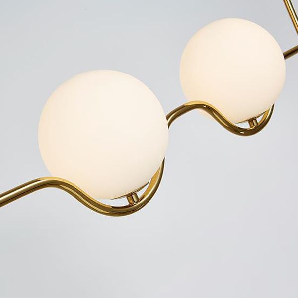 2-Light Golden Ceiling Light Contemporary Kitchen Island Lighting for Foyer