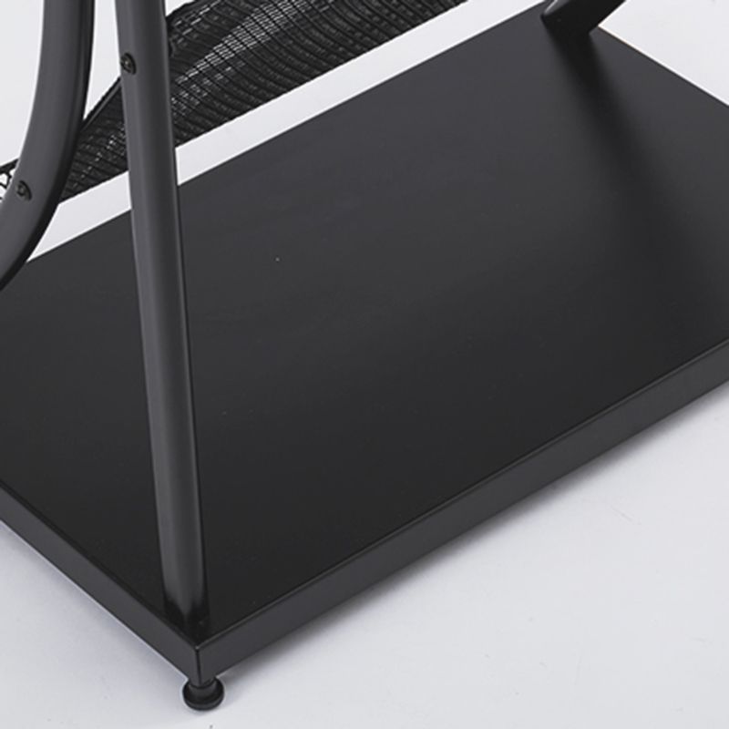 Metal Contemporary Vertical Bookshelf Closed Back Bookcase with Shelves