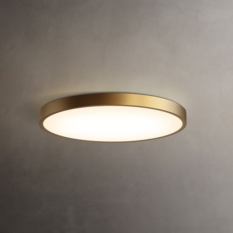 Minimalisme LED Plafond Opgezette Licht Cirkel Metaal Flush Mount Lamp voor Slaapkamer