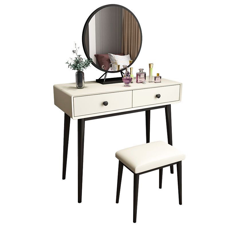 29.5" Height White Wooden Top Make-up Vanity with Drawer for Bedroom