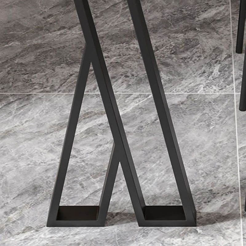 Industrial Style Bar Table Artificial Stone Top 42-inch Height Pub Table for Dining Room