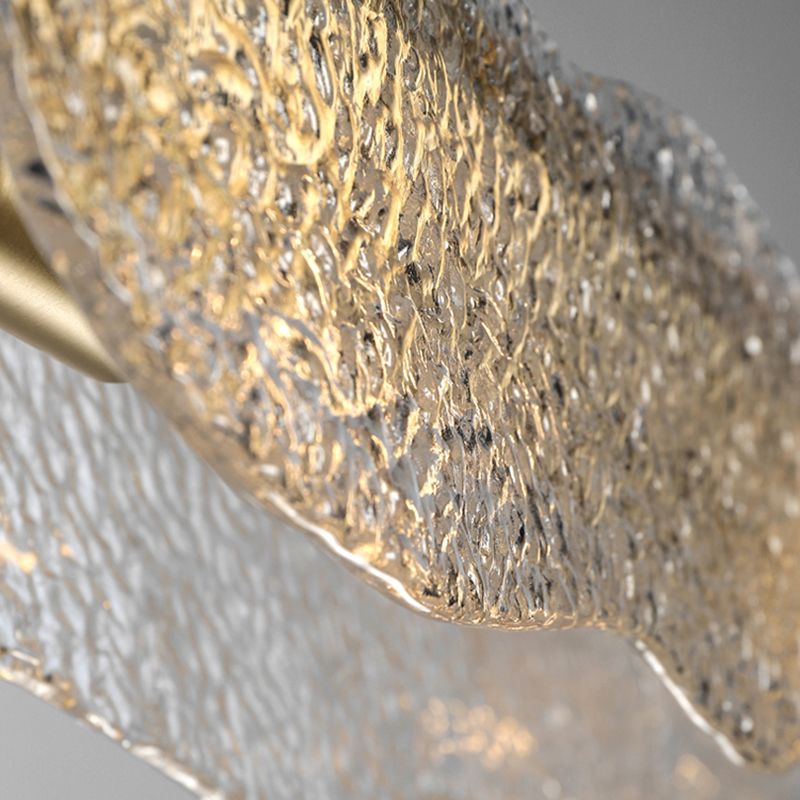 Accesorio de iluminación colgante sombreado Simplicidad Cenina de vidrio Luz de techo de la isla en oro