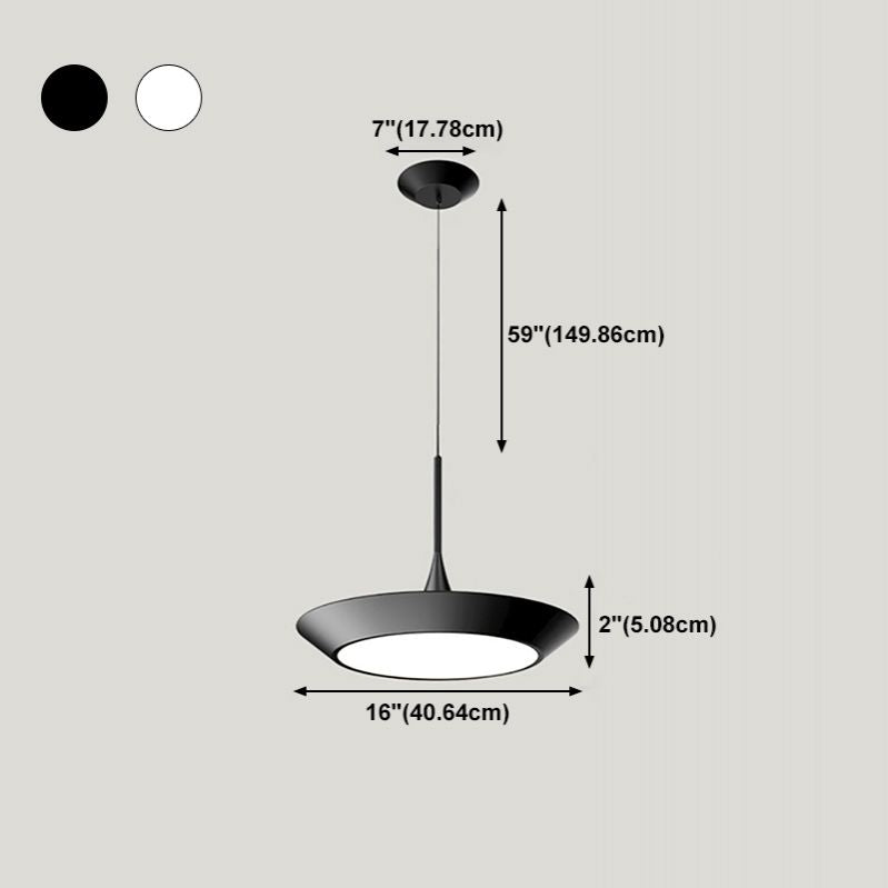 Luminaire suspendu en forme de géométrie Métallièrement le pendentif LED minimaliste pour salle à manger