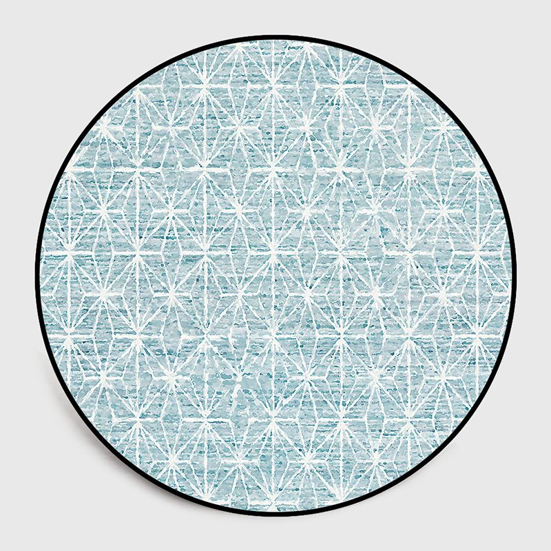 Orange Pattern Rug Polyester Traditional Rug Non-Slip Backing Rug for Living Room