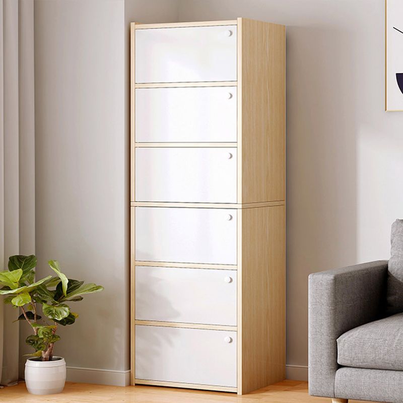Contemporary Accent Cabinet with Doors Scratch Resistant Storage Cabinet