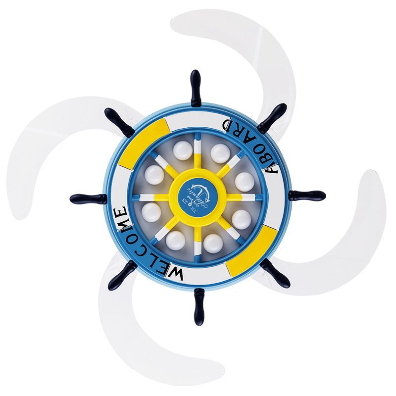 Ventilador colgante de timón mediterráneo Luz metálica de la habitación del niño LED LED TECHOLED