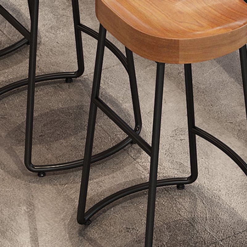 Modern Bar Height Pub Table Solid Wood Top Pub Table with Black Base