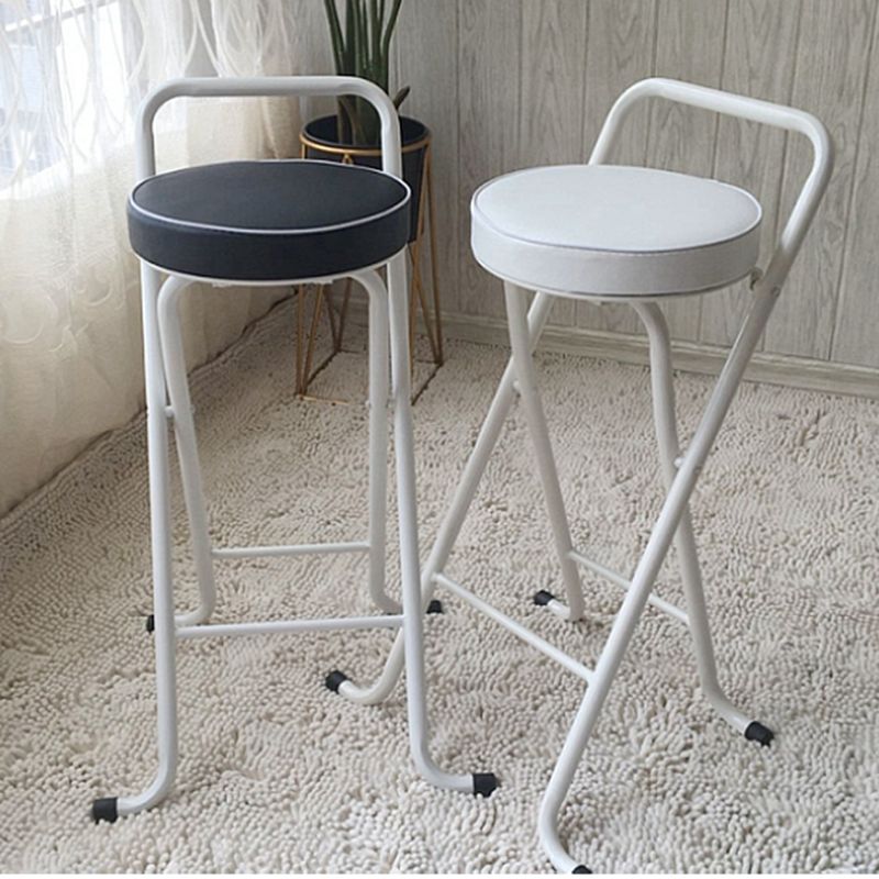 Taburetes de bar de cuero Pu de estilo nórdico, taburetes plegables para comedor