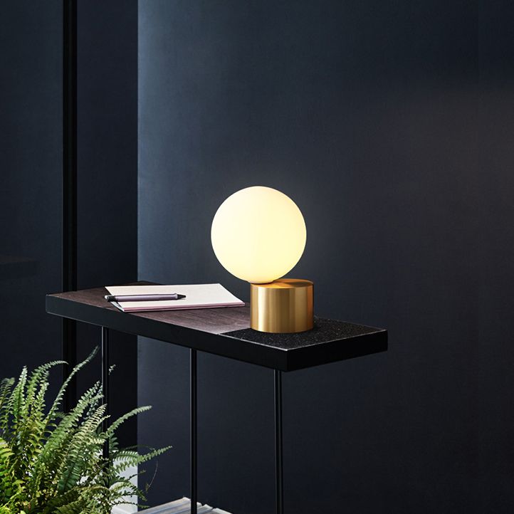 Lampe à table sphérique à 1 lumière Lumière en verre moderne