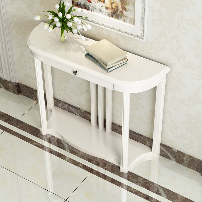 31.5-inch Tall Console Table 1-drawer Solid Wood Accent Table for Hall