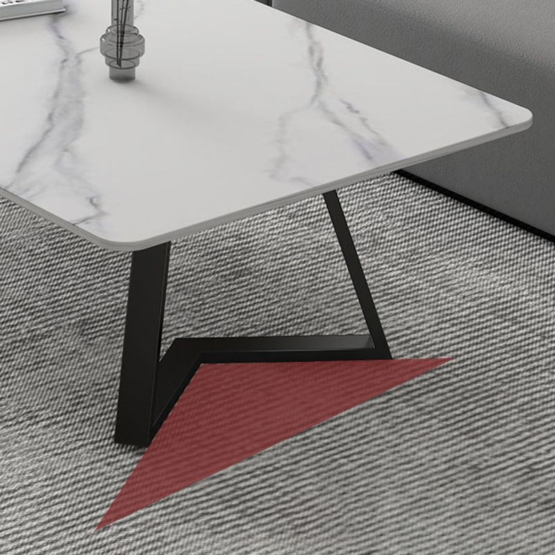 Glam Slate Coffee Table Rectangular Cocktail Table for Living Room