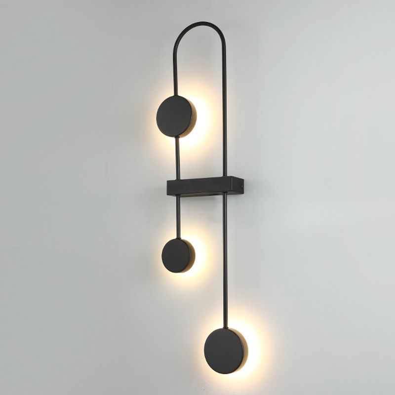 Modern Wall Light Fixture Metal 3 Light Wall Mounted Lighting for Living Room