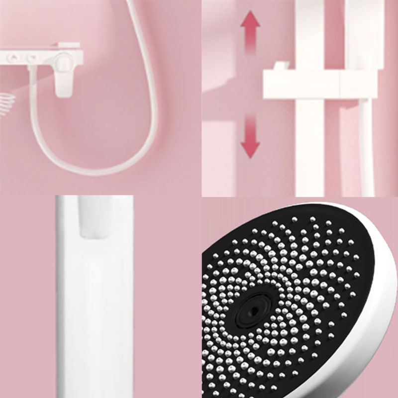 Modern Adjustable Water Flow Shower Faucet Shower Hose Shower System on Wall