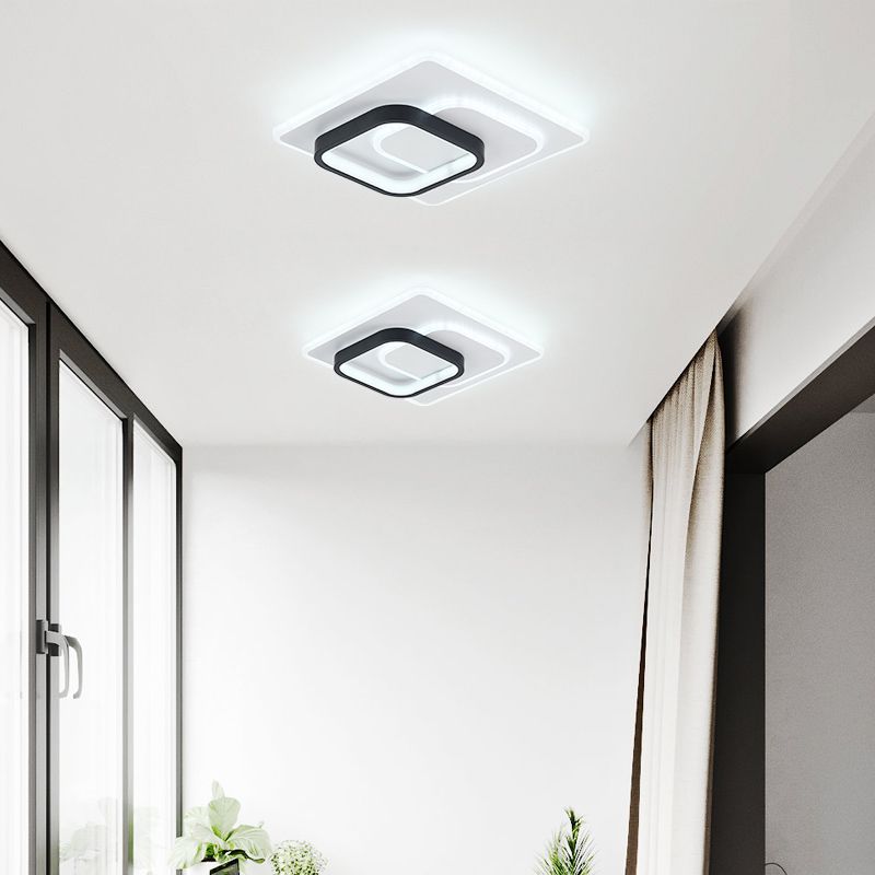 Luminaire de plafond encastré contemporain, plafonniers LED pour chambre à coucher