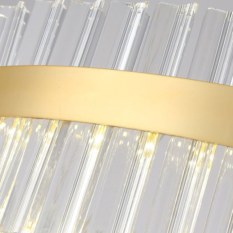 Lampada a sospensione rotonda in stile lussuoso leggero.