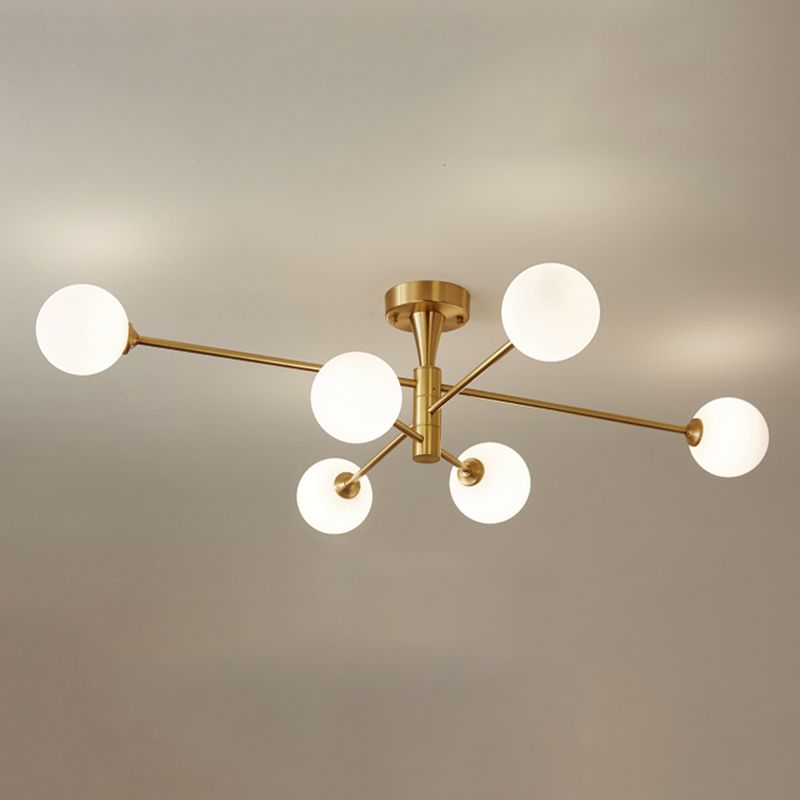 Stile moderno a forma sferica Luci di lampadina a ciondolo in vetro