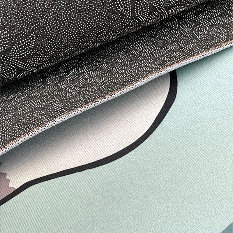 Dark Green Modern Rug Polyester Stripe Rug Stain Resistant Rug for Home Decor