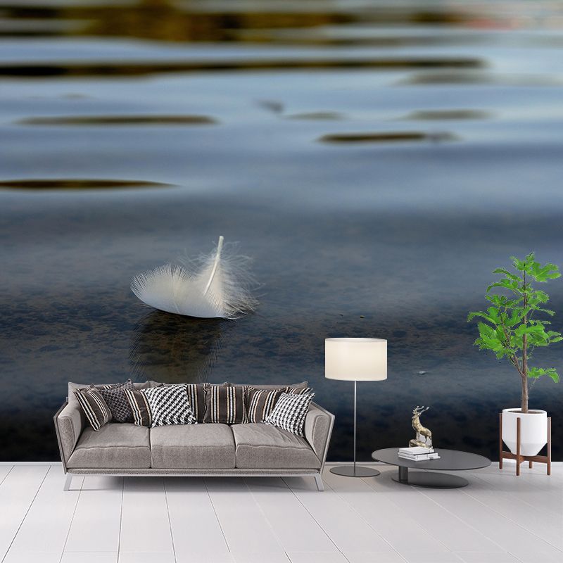 Mildew Resistant Bird Feather Mural Wallpaper Decorative Wall Art for Living Room