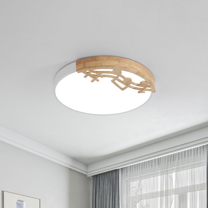 Lámpara de techo Led contemporánea con pantalla acrílica, accesorio de iluminación empotrado redondo verde/blanco/gris para dormitorio