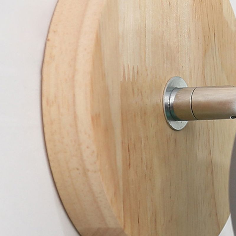 Macaron Wall Lamp 1-Light Wall Mount Lamp with Wood for Kid's Room