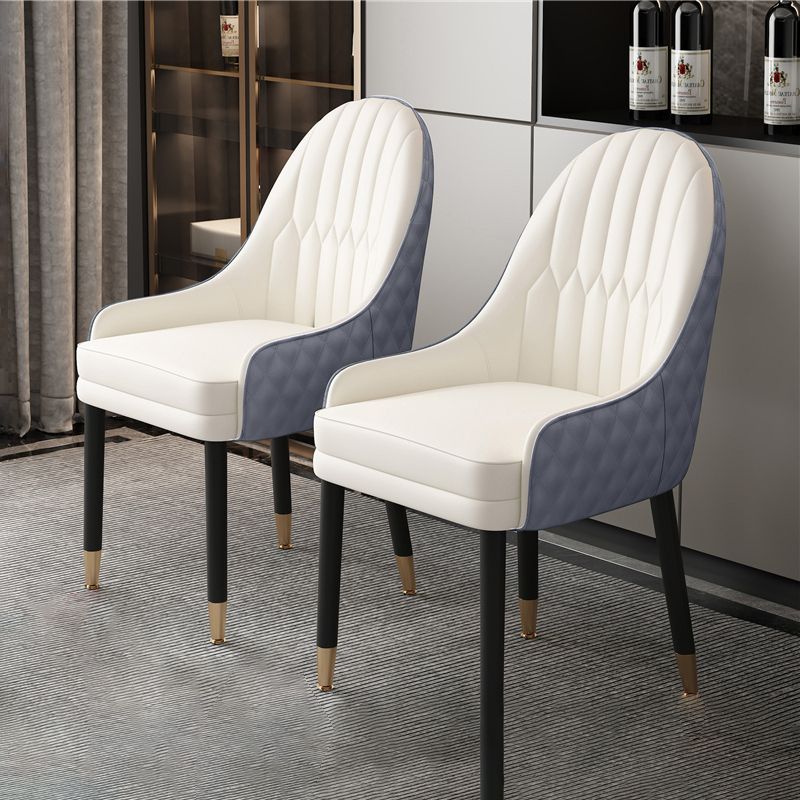 Scandinavian Style Wood Dining Chairs Dining Room Parsons Cushioned Chair with Arm