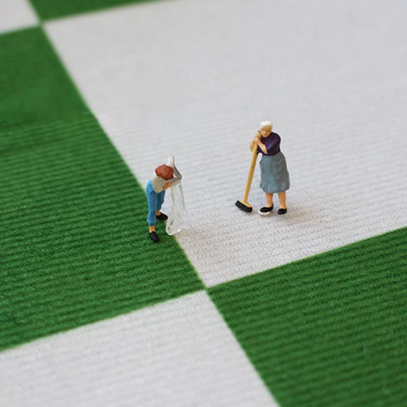 Gray Indoor Rug Trendy Polyester Area Rug Stain Resistant Carpet for Living Room