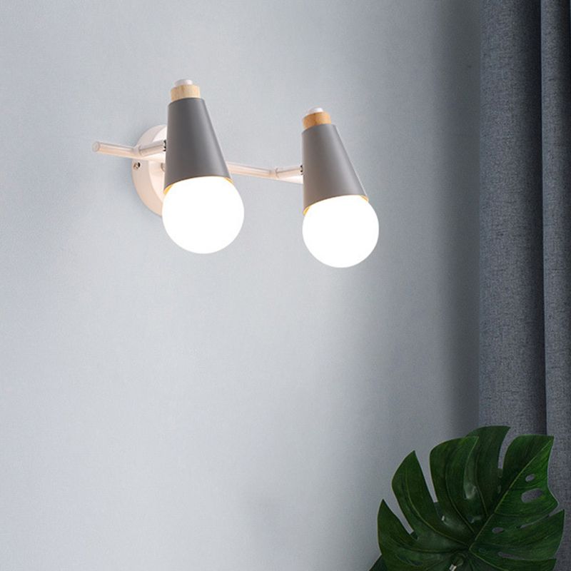 Modern Style Unique Shape Wall Sconce Metal Multi Light Wall Lighting for Bedroom
