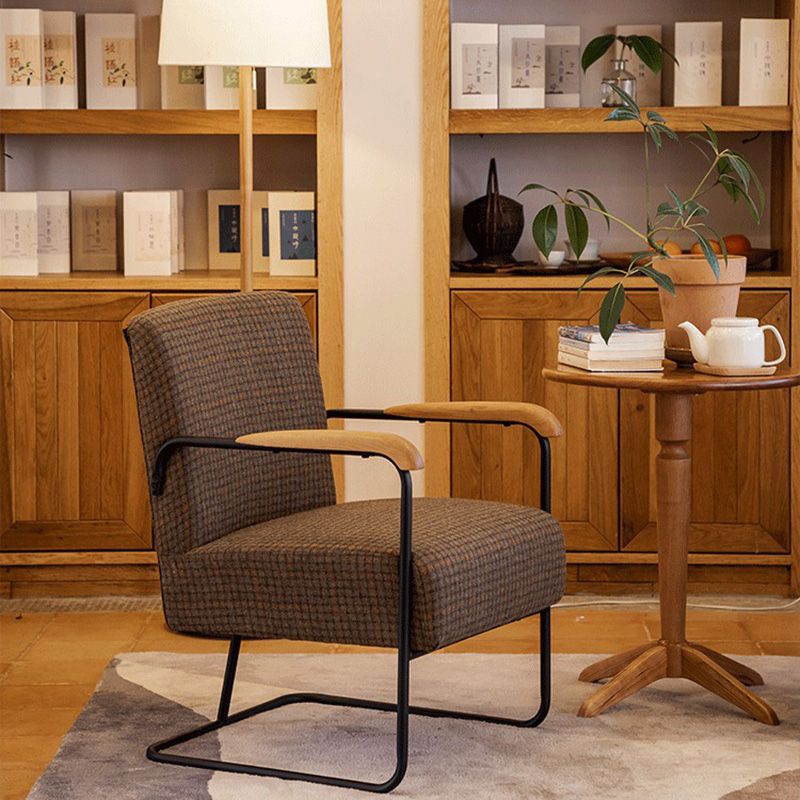 Arms Included Chair with wooden handrail 32.67" Wide Armchair for Living Room