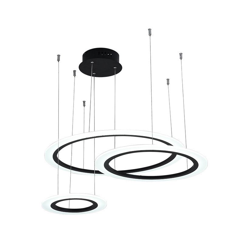 Modern Ring Chandelier Light Fixtures LED Hanging Chandelier for Restaurant